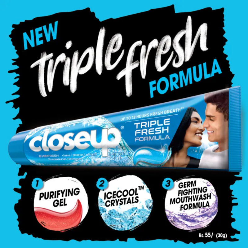 Load video: Closeup Peppermint Splash Toothpaste - 120g