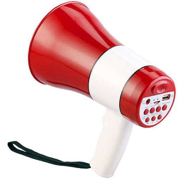 30W Rechargeable Handheld Megaphone with 240-Second Voice Recording – Portable Loudspeaker