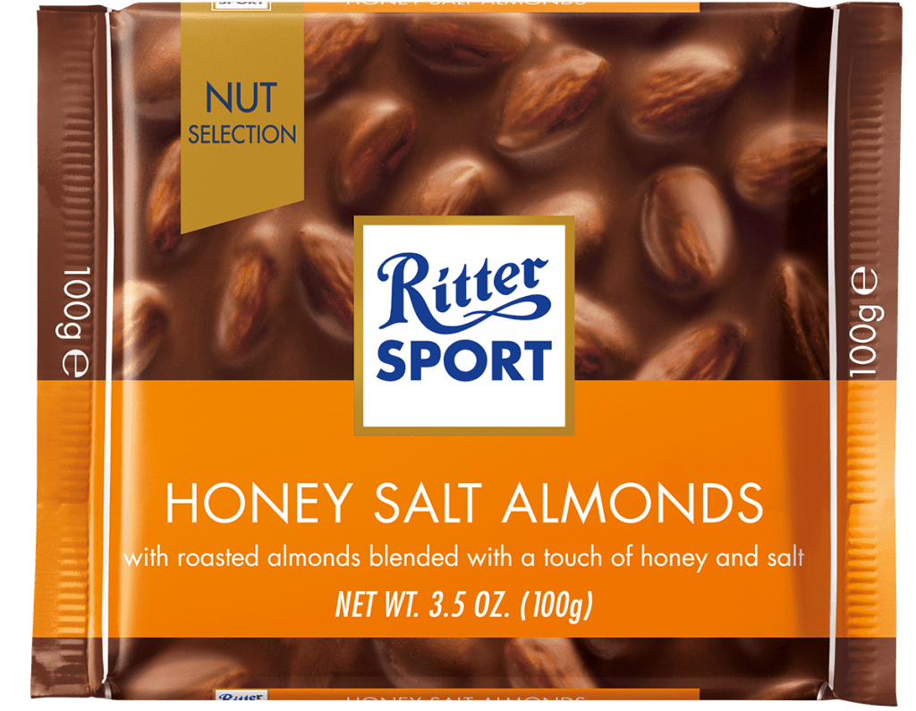 Ritter Sport Honey Salt Almonds Chocolate - 100g