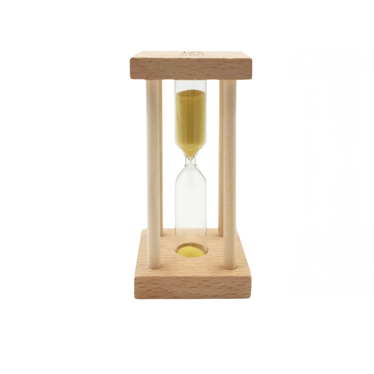 5 Min Wooden Frame Green Sand Hourglass