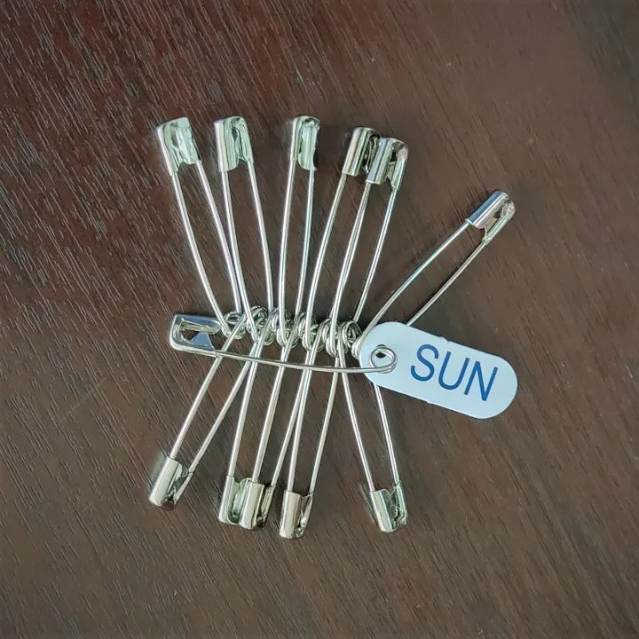 Women's Silver Color Steel Safety pin Saree Pins