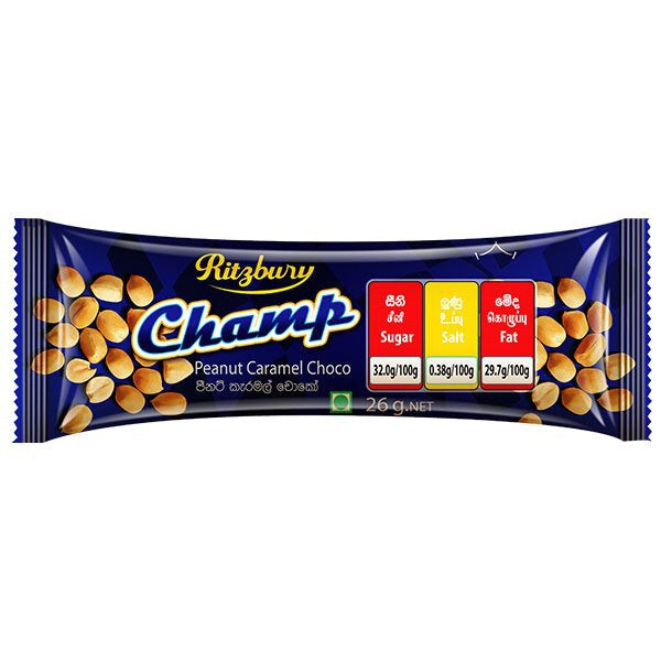 Ritzbury Champ Peanut Caramel Choco - 26g