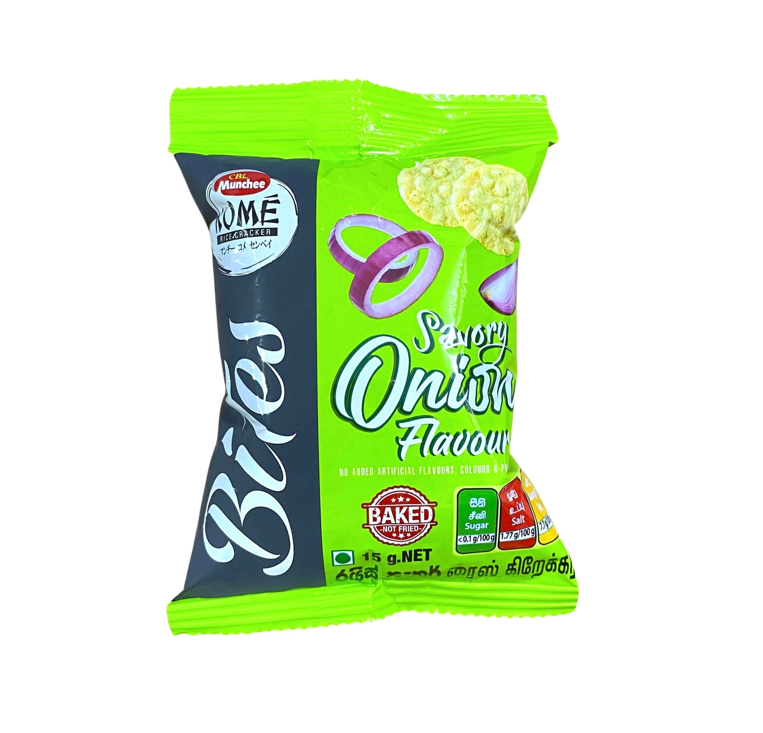 Munchee Kome Rice Cracker Bites Savory Onion Flavour - 15g – QBAY