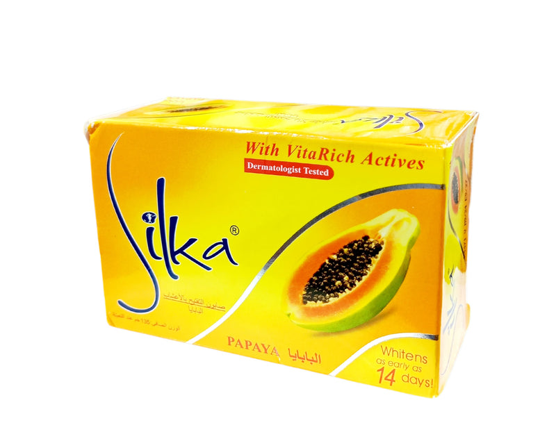 Silka Whitening Herbal Papaya Soap - 135gm