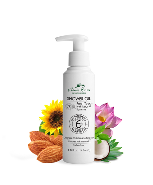 Nature's Secrets Shower Oil – Petal Touch with Jasmine & Lotus (sulfate-free)