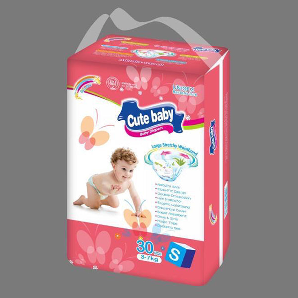 அழகான குழந்தை டிஸ்போசபிள் டயப்பர்கள் - 30 பிசிக்கள்