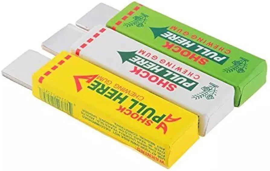 மின்சார அதிர்ச்சி சூயிங் கம் நடைமுறை ஜோக் வேடிக்கையான தந்திர குறும்பு பொம்மை