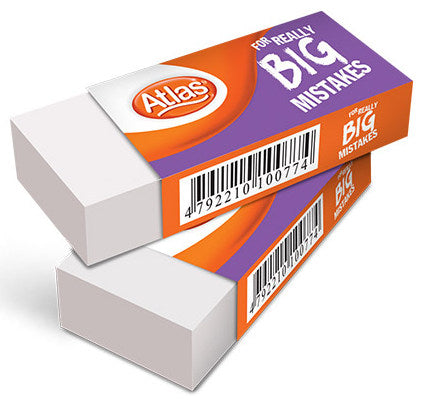 Atlas For Really Big Mistakes Eraser - 1pcs