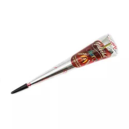 GOLECHA Cherry Heena Cones Fast Drying Instant Mehndi Heena Paste - 1Pcs