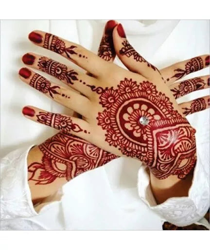 GOLECHA Cherry Heena Cones Fast Drying Instant Mehndi Heena Paste - 1Pcs