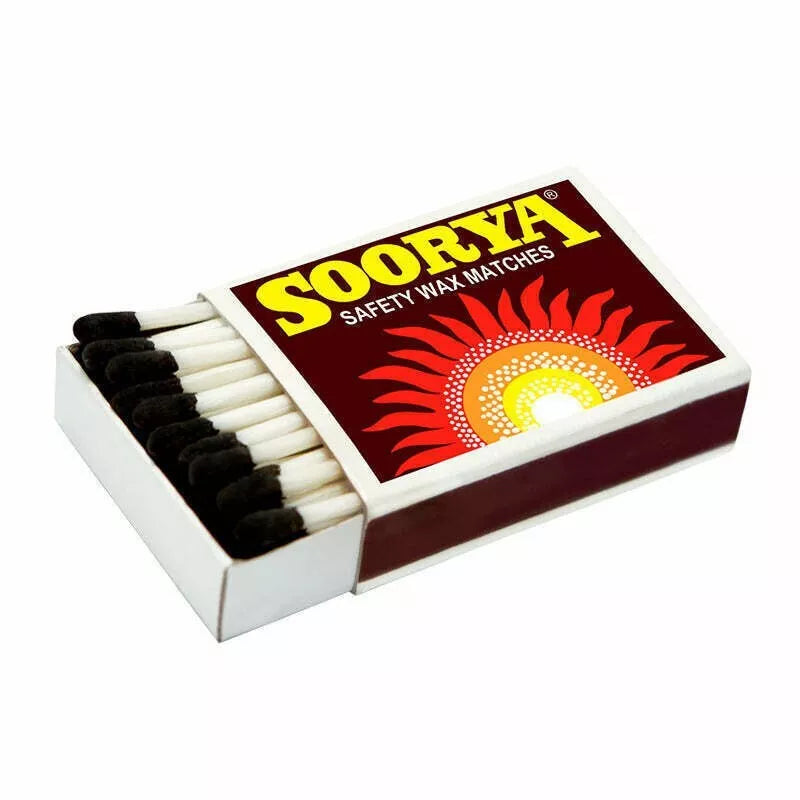 Soorya Math Stick Box Safety Match Box Soorya’ Wax Matches 45 sticks - 12pcs – QBAY