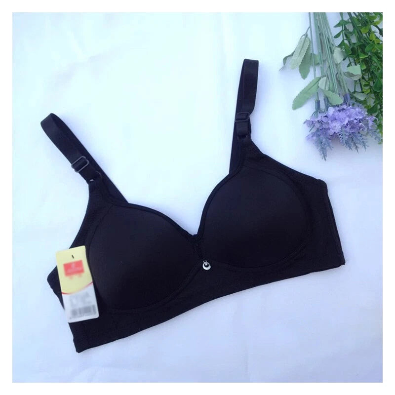 Classic Women Bras Sexy Lingerie Thin Comfortable Breathable Bra Solid Color