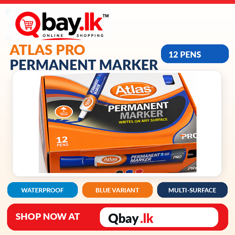 Atlas PRO Permanent Marker – Blue | Waterproof Multi-Surface Marker Pens