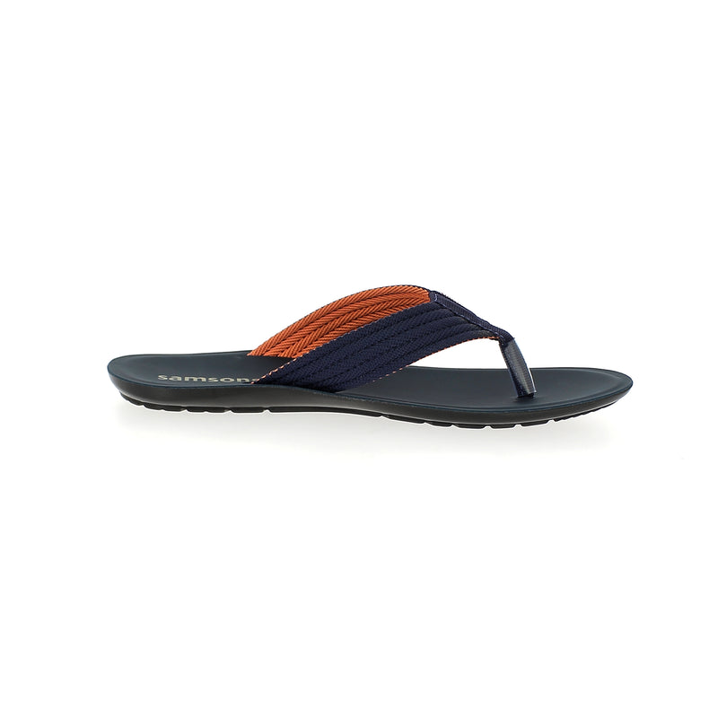Samsons Men Casual V-Strap Slippers Blue