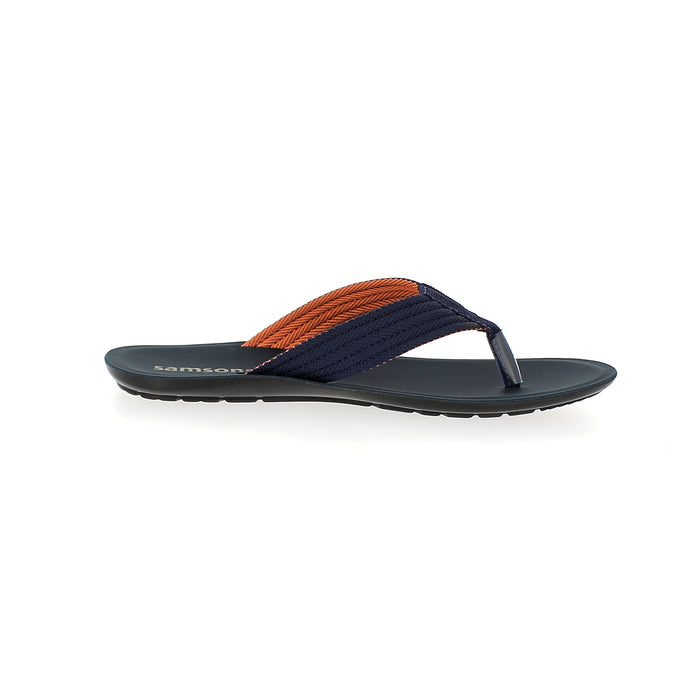 Samsons Men Casual V-Strap Slippers Blue