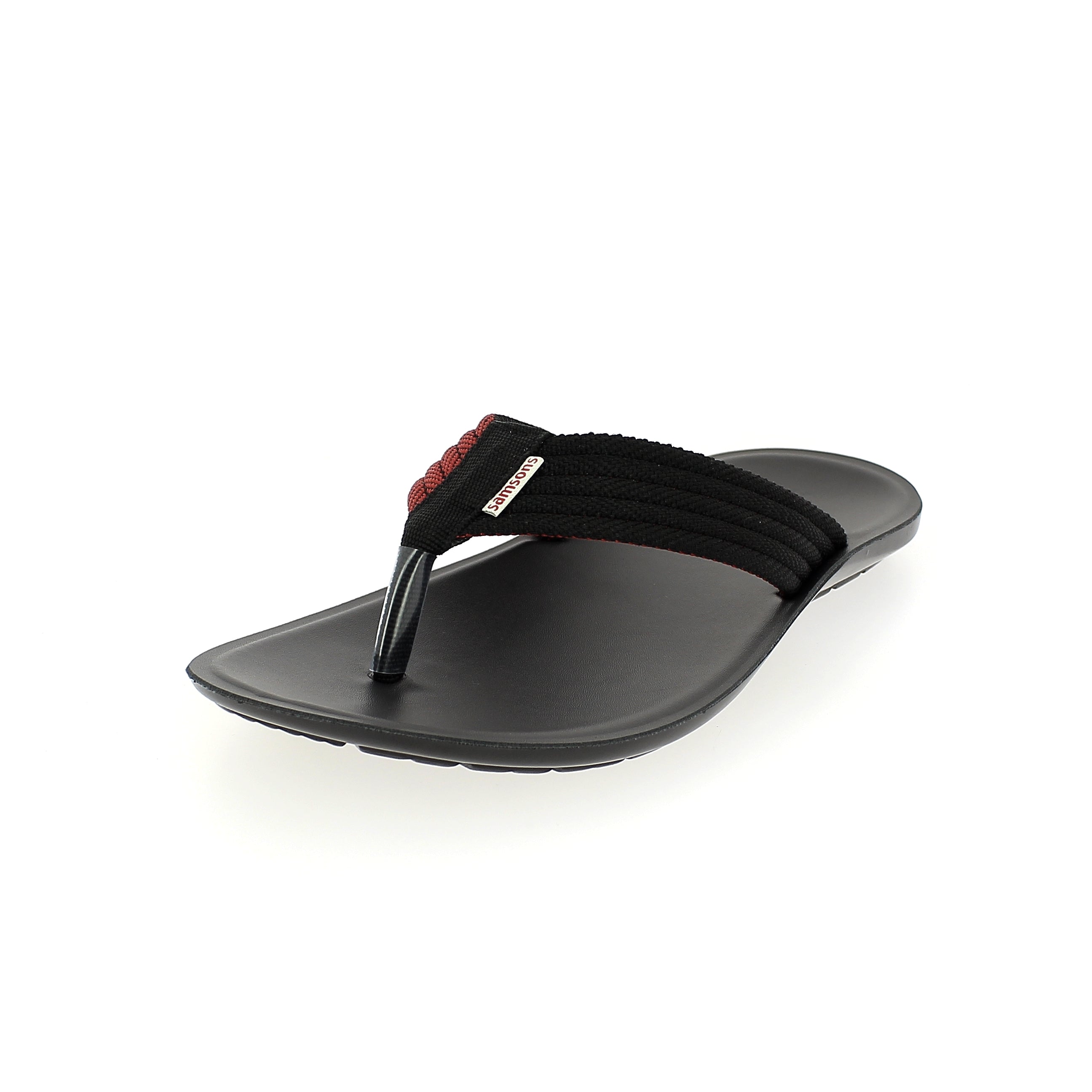 சாம்சன்ஸ் ஆண்கள் கேஷுவல் வி-ஸ்ட்ராப் ஸ்லிப்பர்ஸ் ரெட்