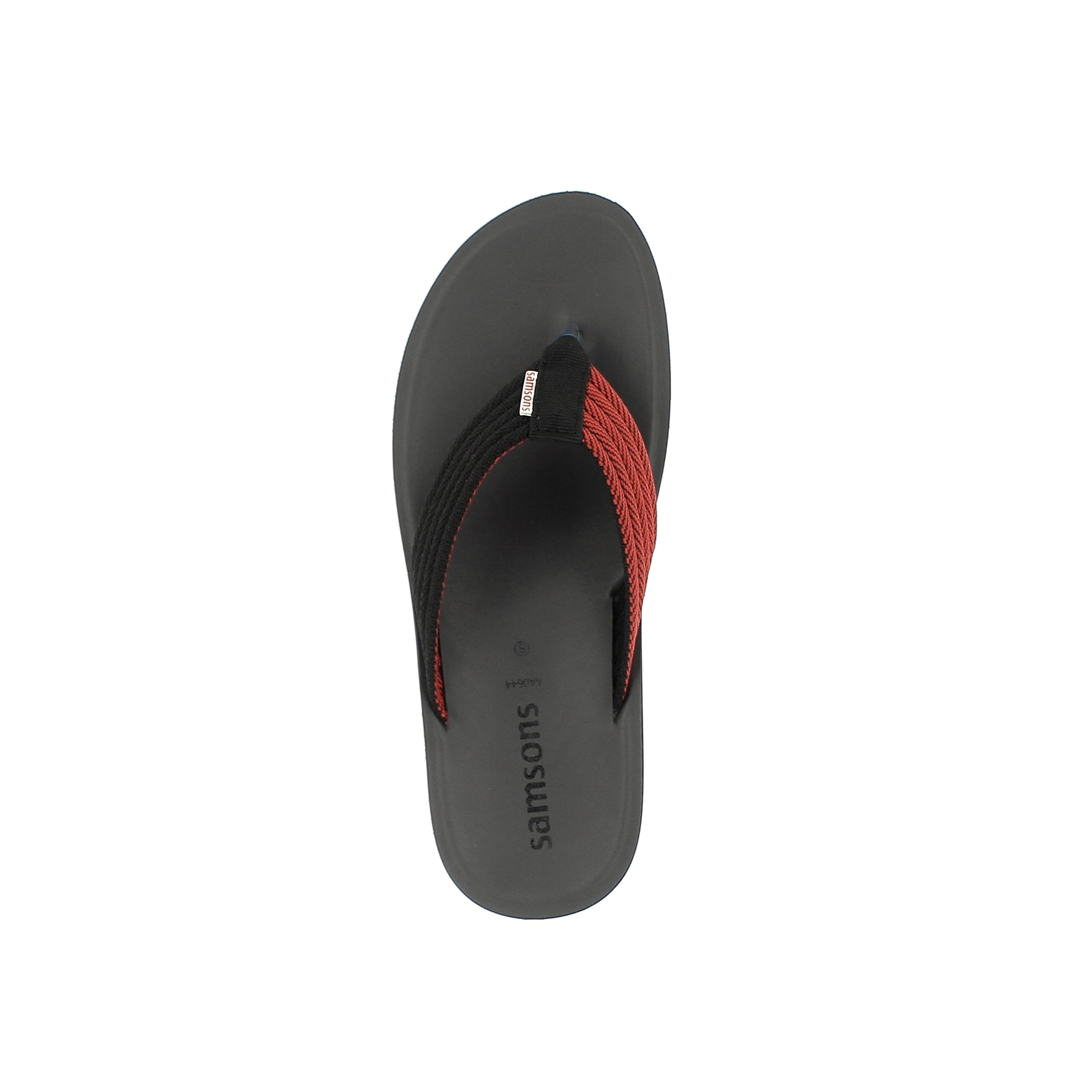 Samsons Men Casual V-Strap Slippers Red
