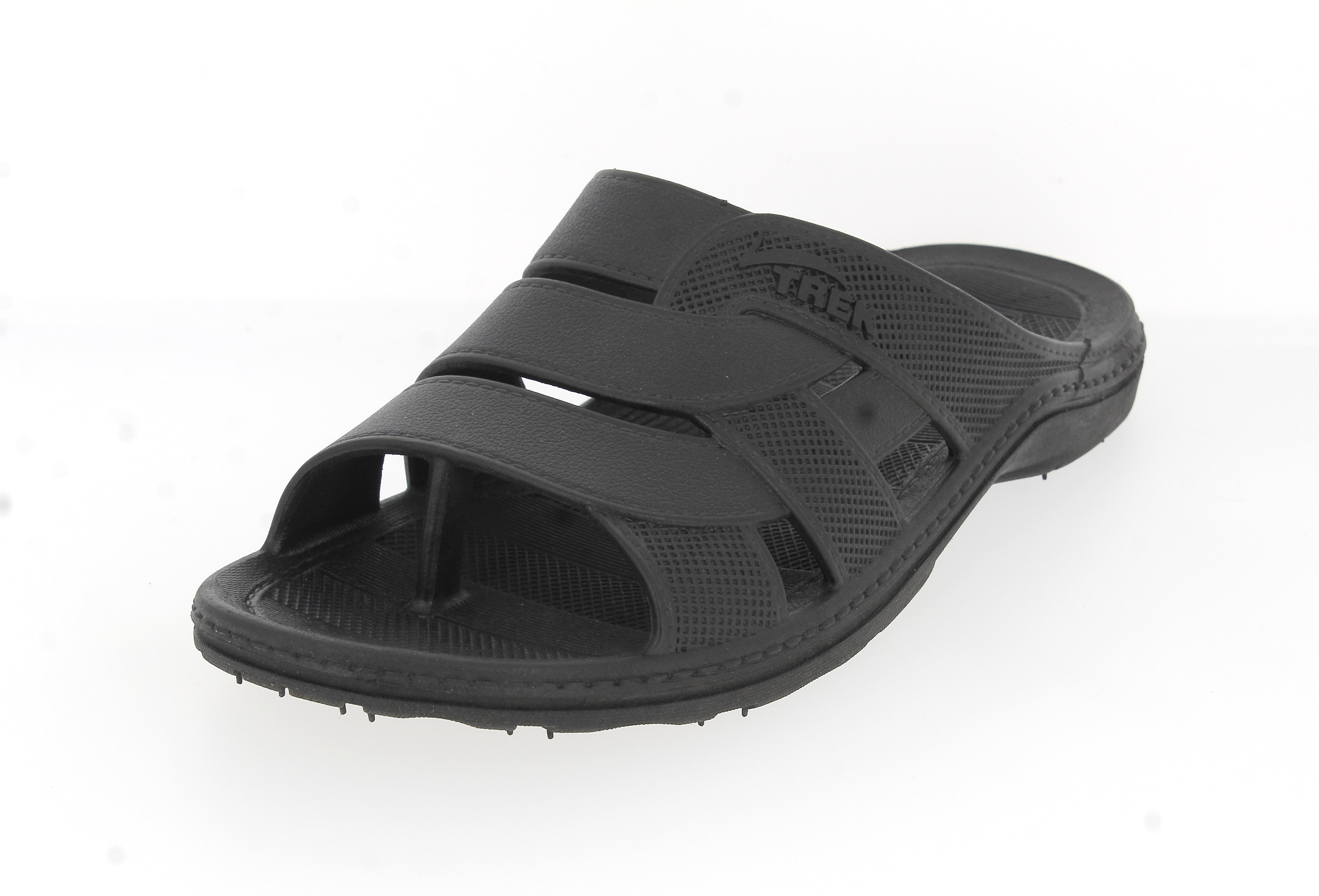 Samsons Mens Toe Ring Slipper Black