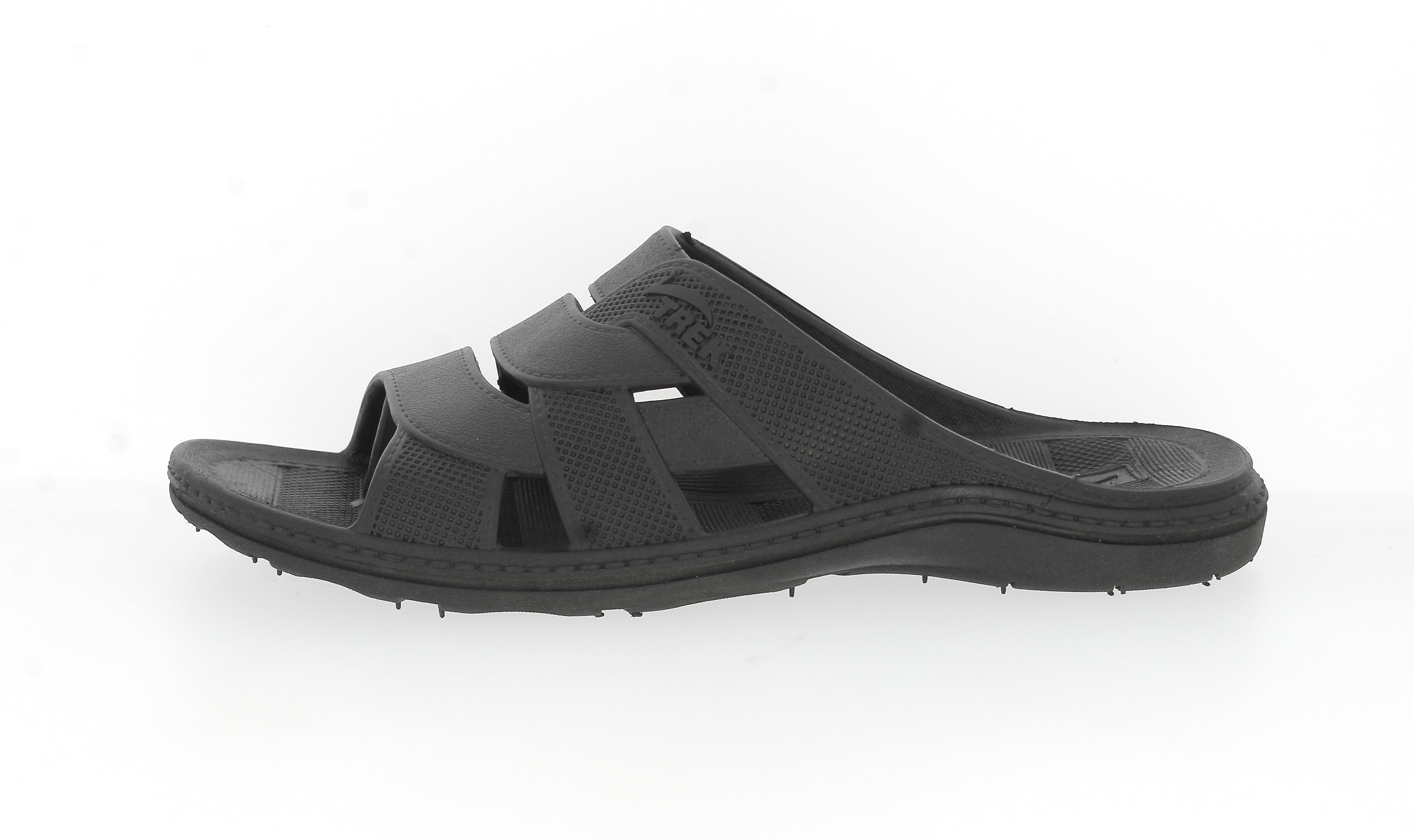 Samsons Mens Toe Ring Slipper Black