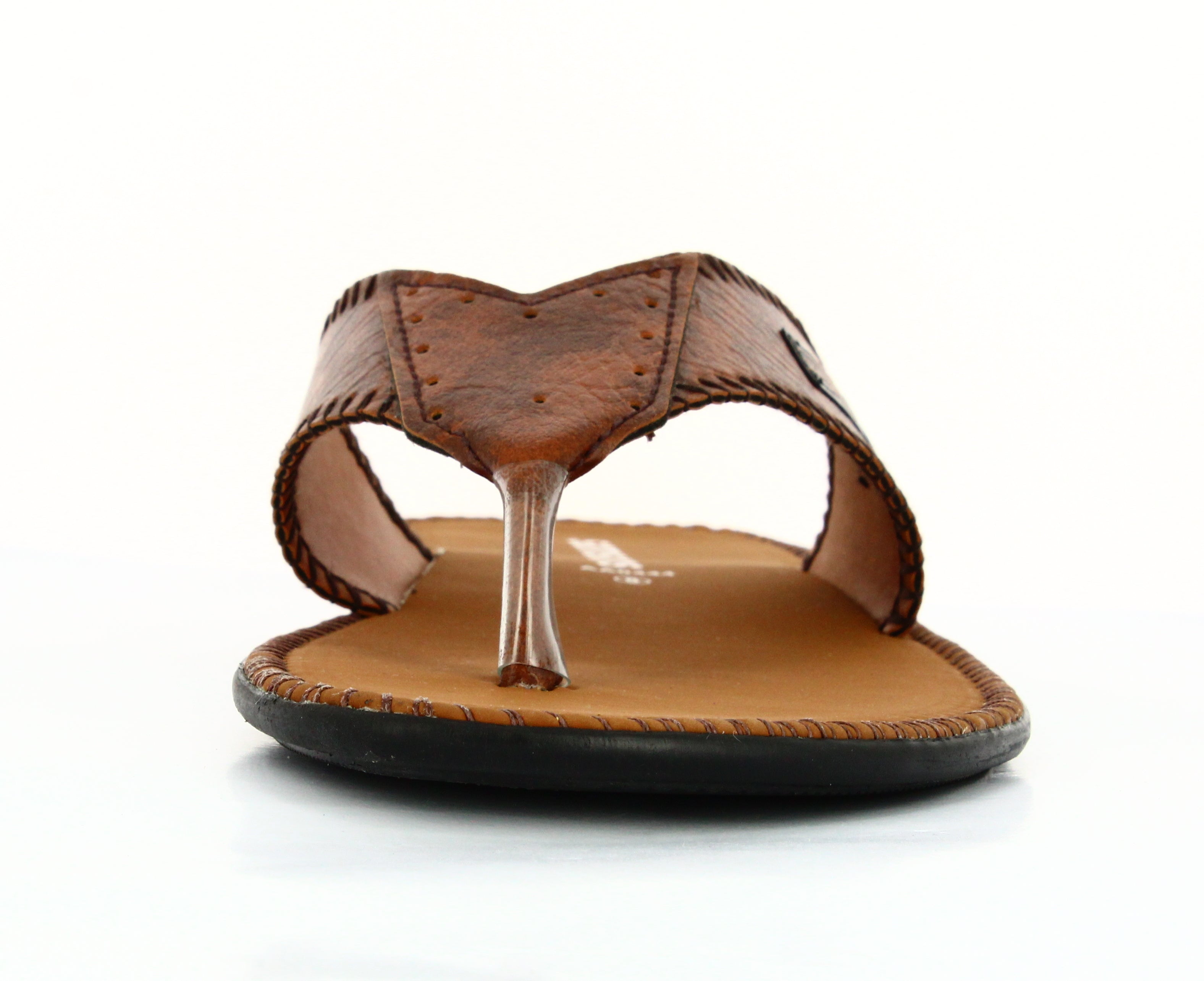 Samsons Mens Toe Ring Slipper Brown