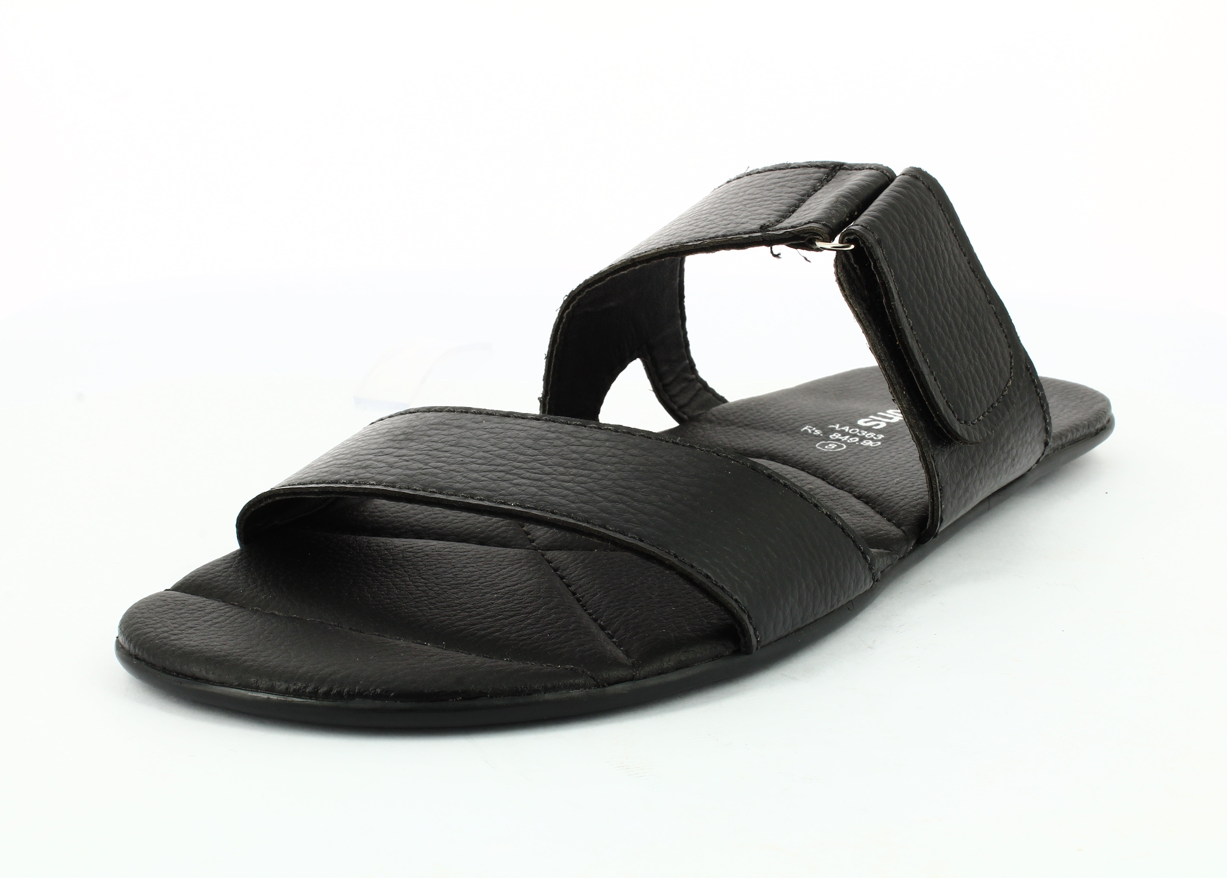 Samsons Mens V-strap Slipper Black
