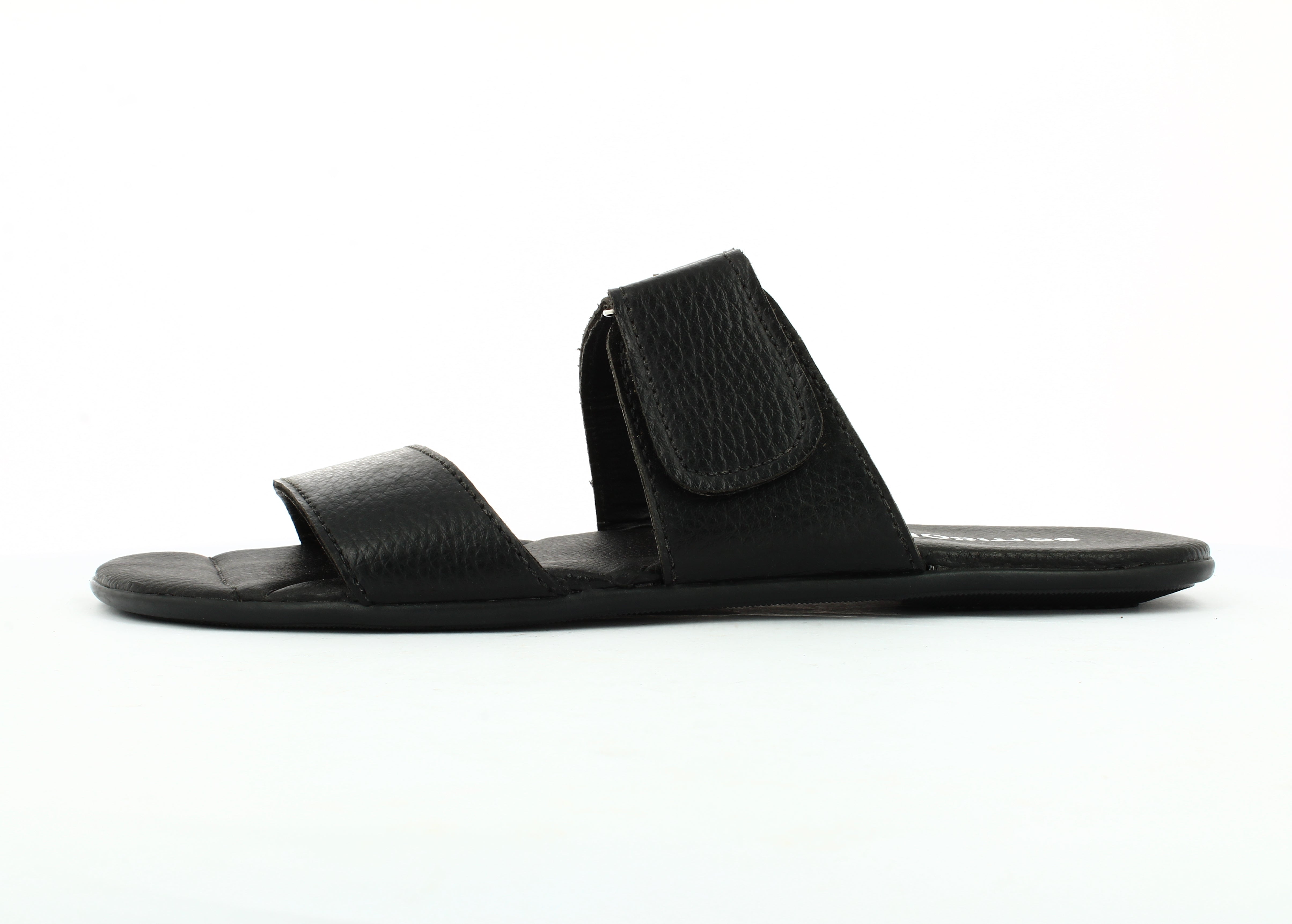 Samsons Mens V-strap Slipper Black