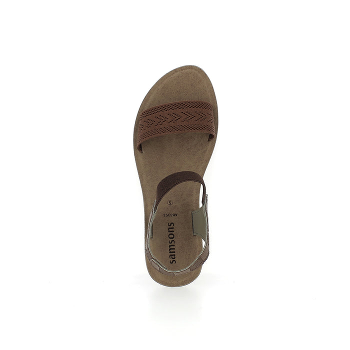 Samsons Women Casual Slide Sandals Brown