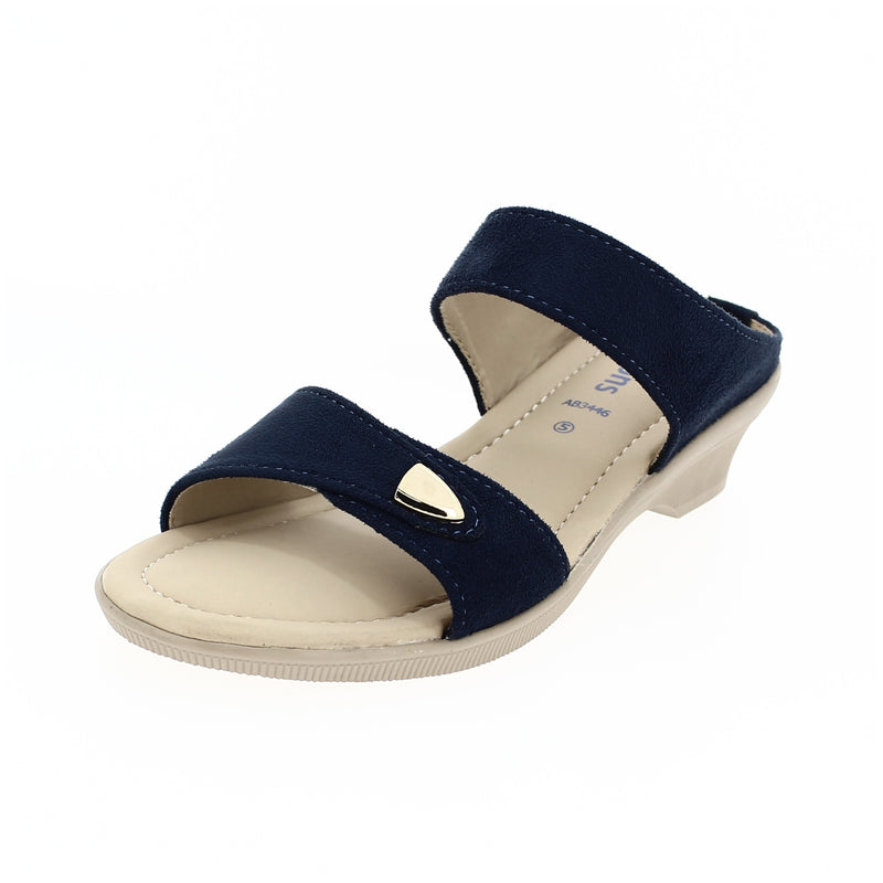 Samsons Women Casual Slip-on Slippers Blue