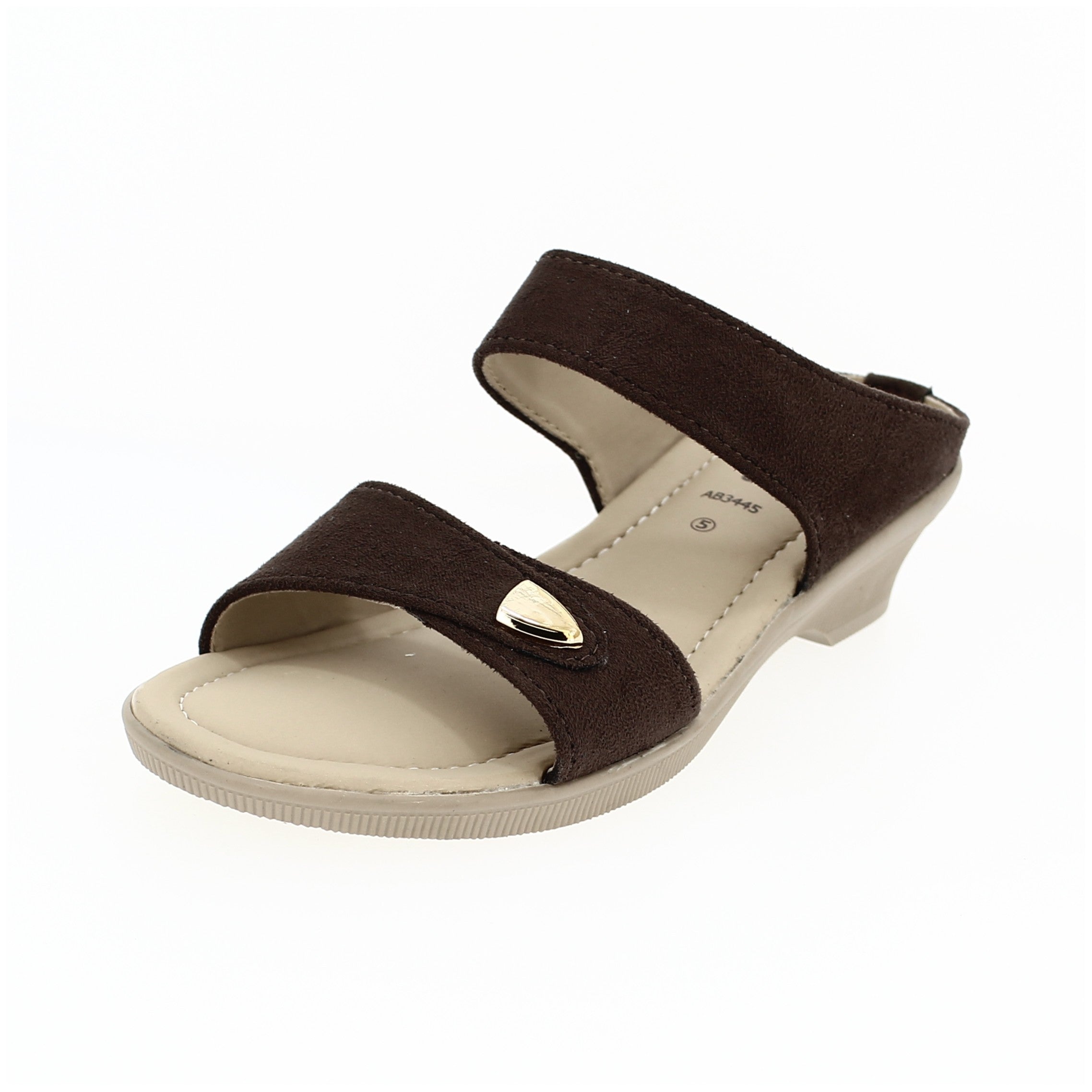 Samsons Women Casual Slip-on Slippers Brown