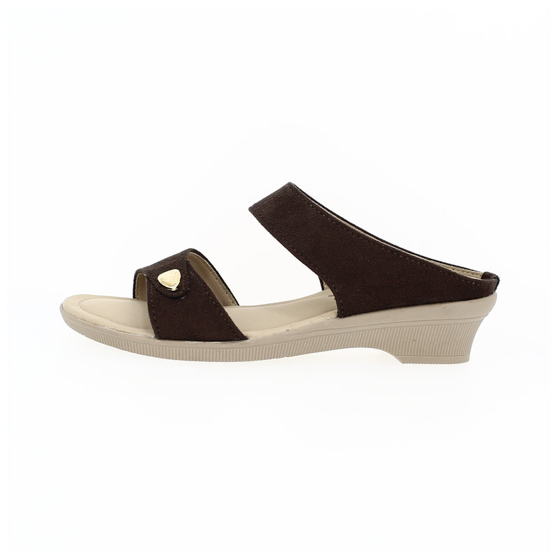 Samsons Women Casual Slip-on Slippers Brown