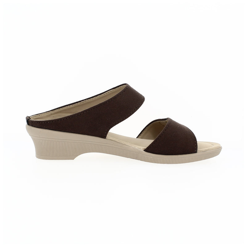 Samsons Women Casual Slip-on Slippers Brown