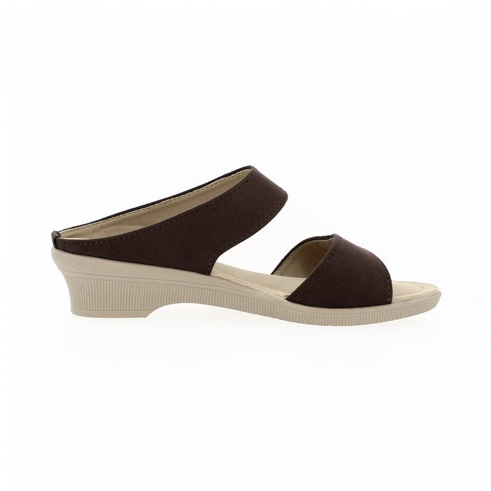 Samsons Women Casual Slip-on Slippers Brown