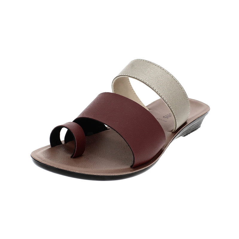 Samsons Women Casual Slip-on Slippers Maroon