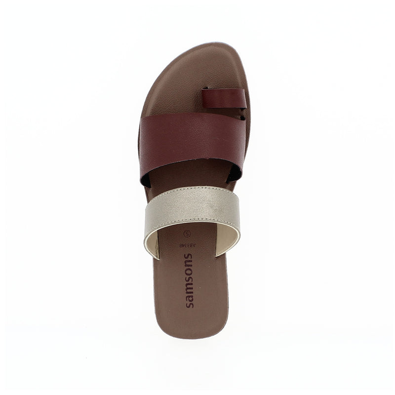 Samsons Women Casual Slip-on Slippers Maroon
