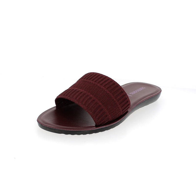 Samsons Women Casual Slip-on Slippers Maroon