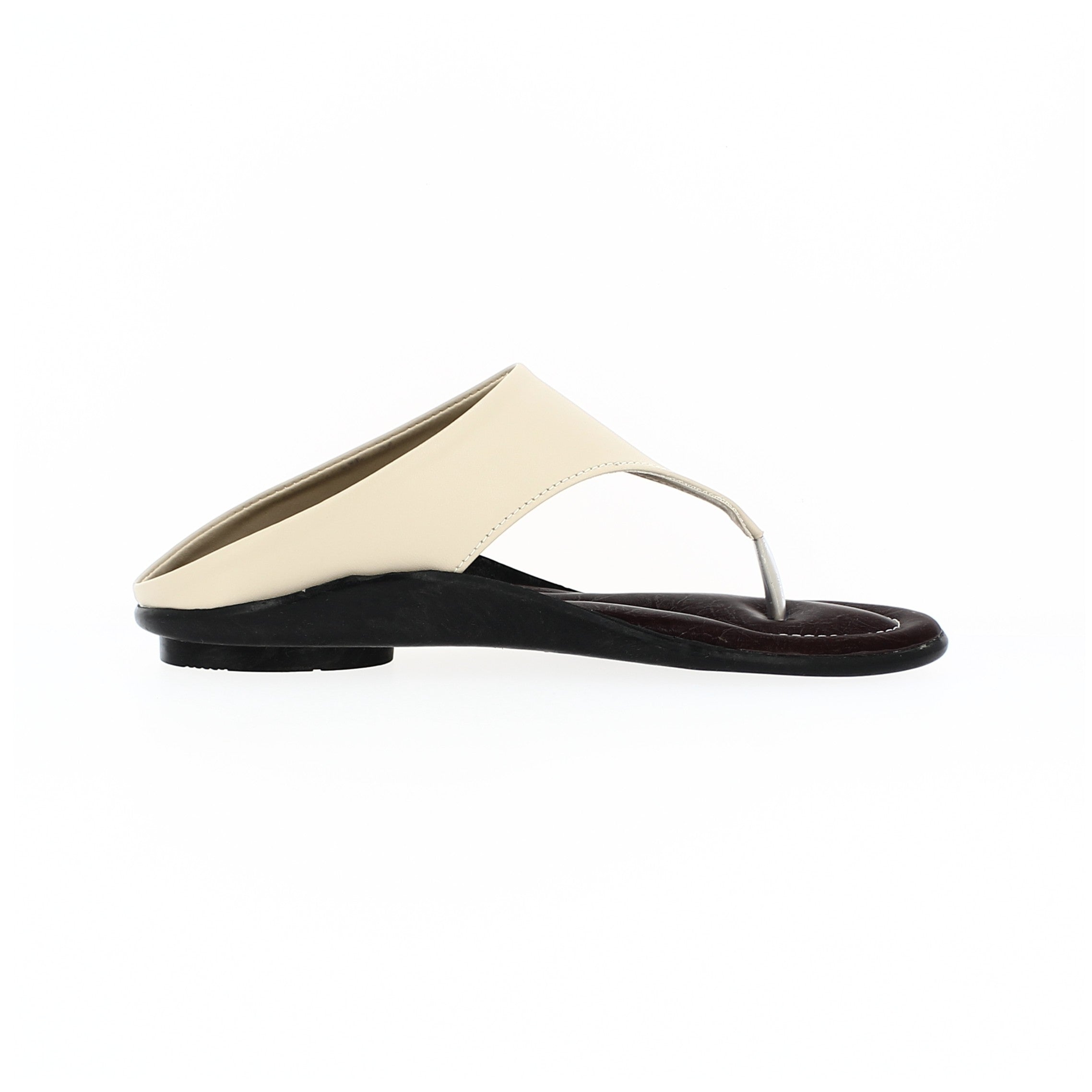 Samsons Women Casual T-Strap Slippers Beige