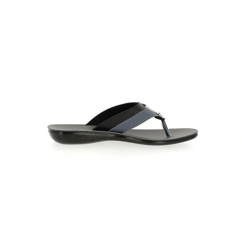 Samsons Women Casual T-Strap Slippers Black