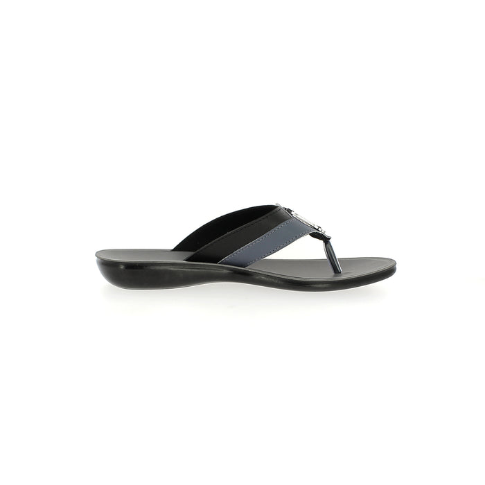 Samsons Women Casual T-Strap Slippers Black