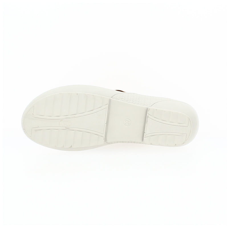 Samsons Women Casual T-Strap Slippers Brown