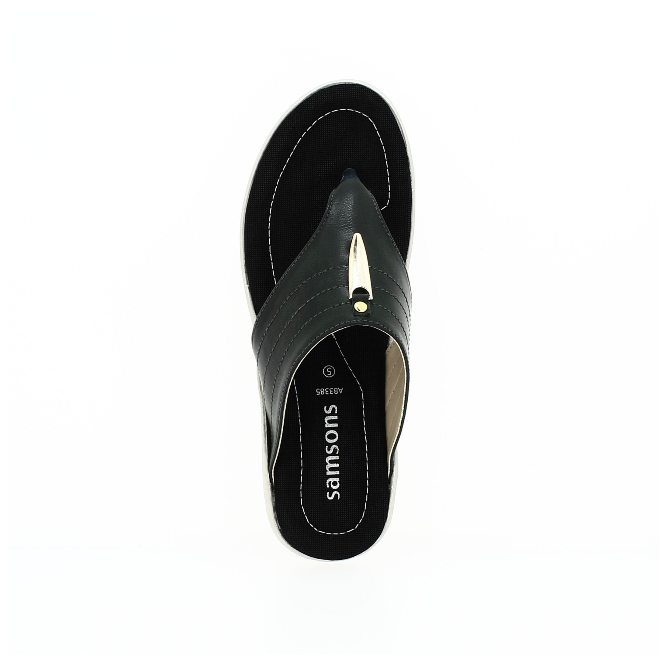 Samsons Women Casual T-Strap Slippers Green