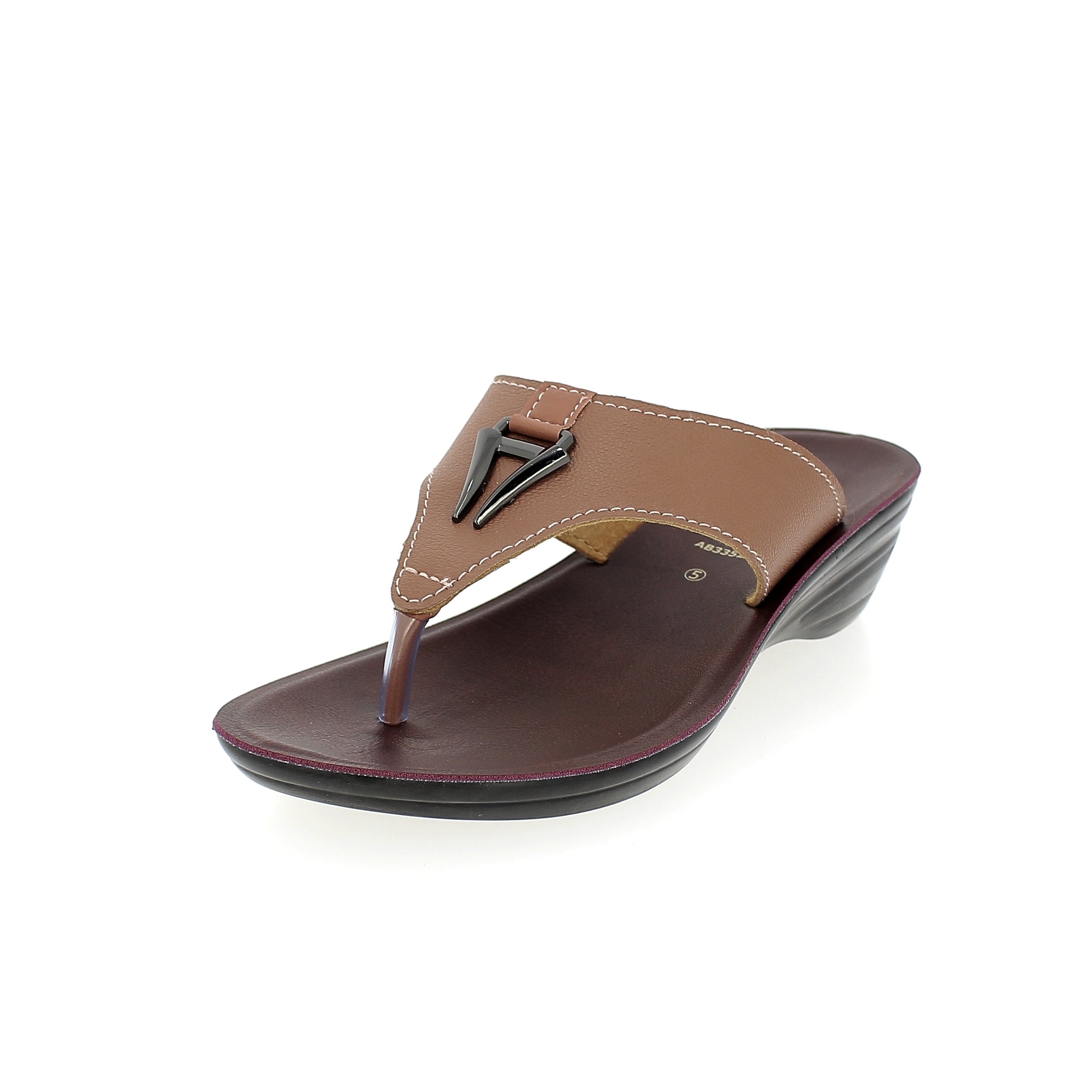 Samsons Women Casual T-Strap Slippers Pink