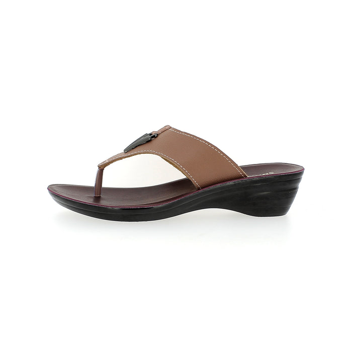 Samsons Women Casual T-Strap Slippers Pink