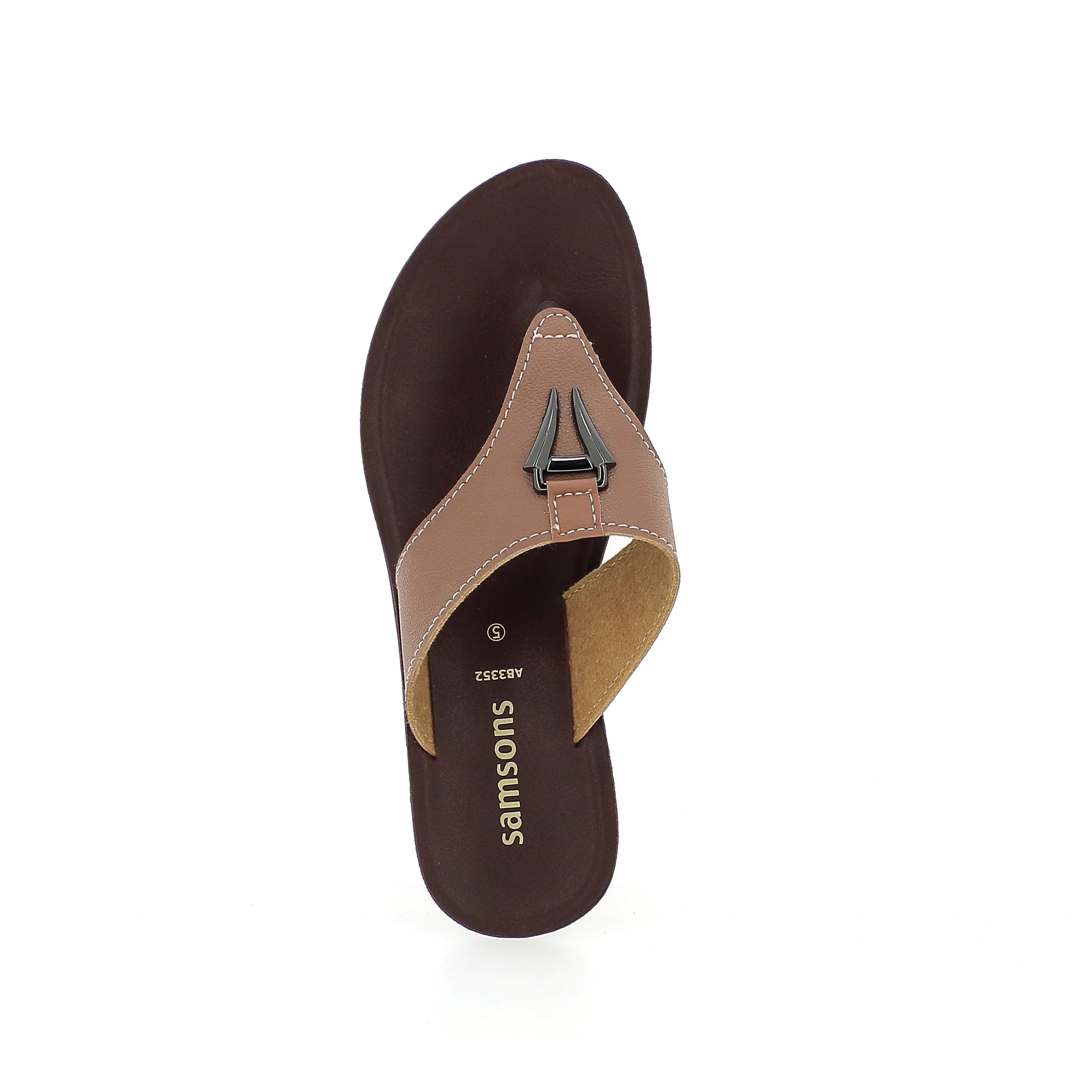 Samsons Women Casual T-Strap Slippers Pink