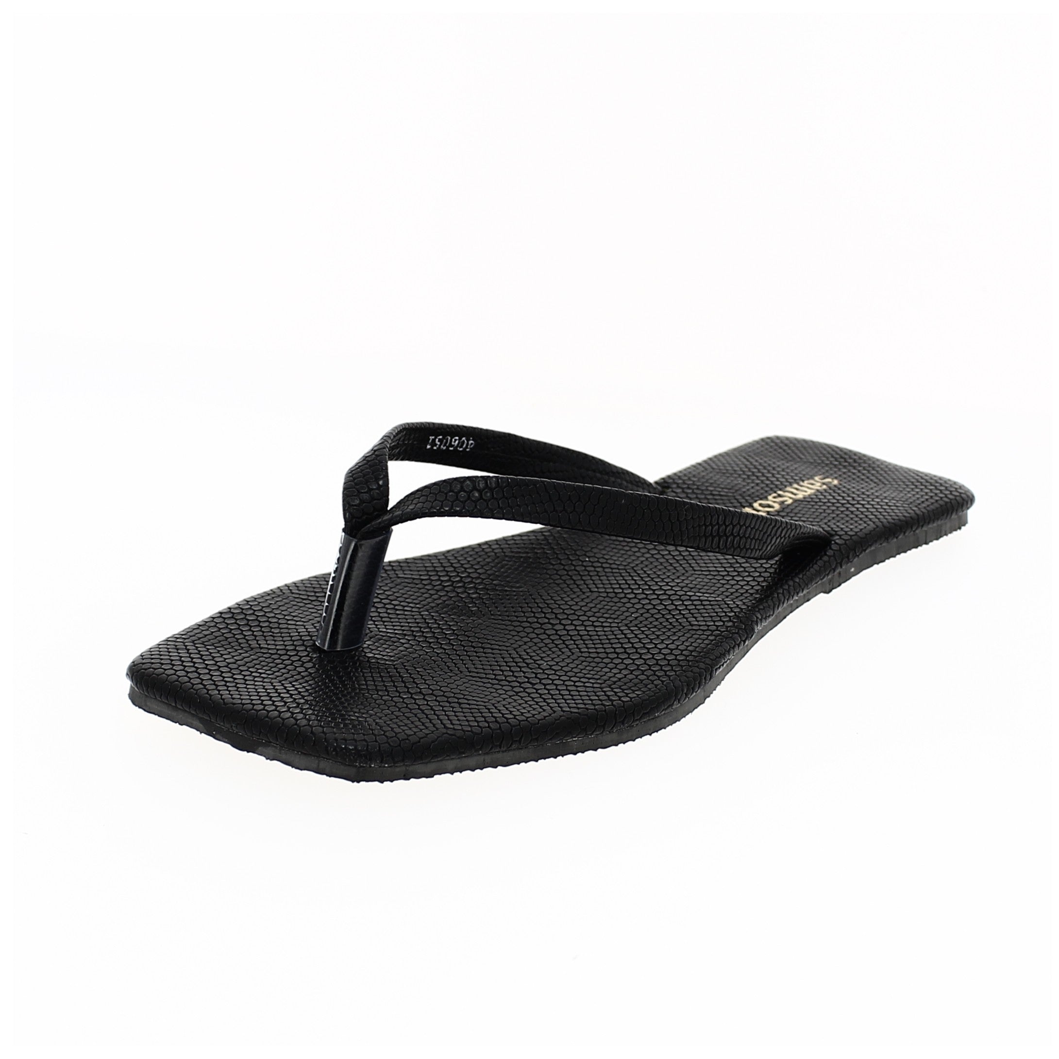 Samsons Women Casual Thongs Slippers Black