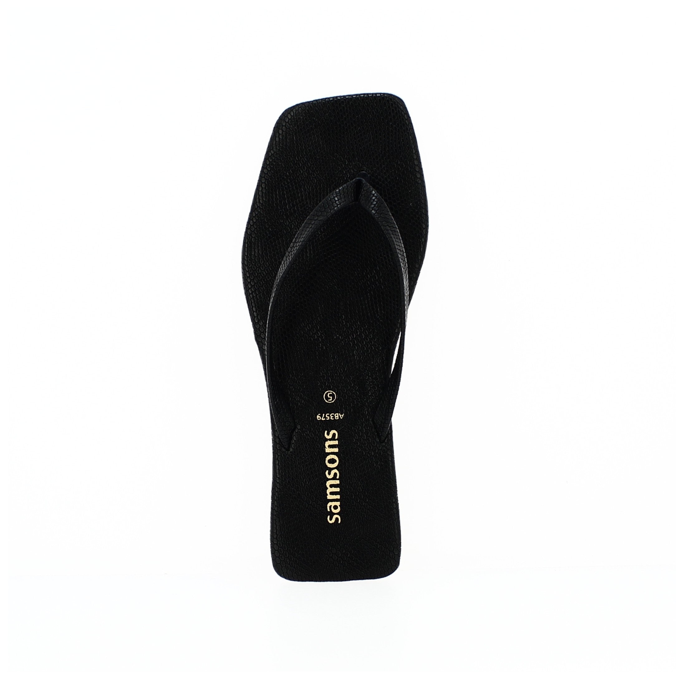 Samsons Women Casual Thongs Slippers Black