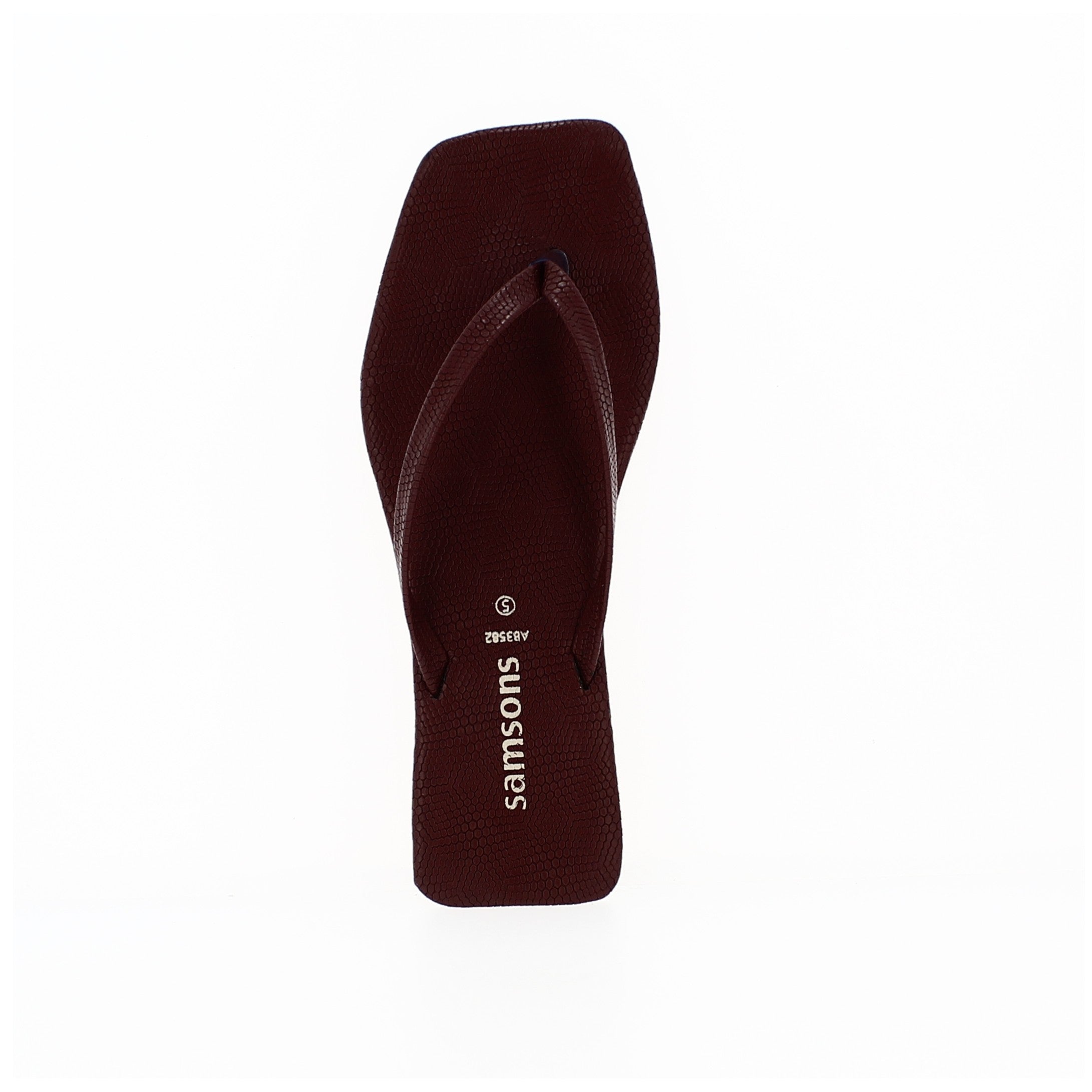 Samsons Women Casual Thongs Slippers Maroon