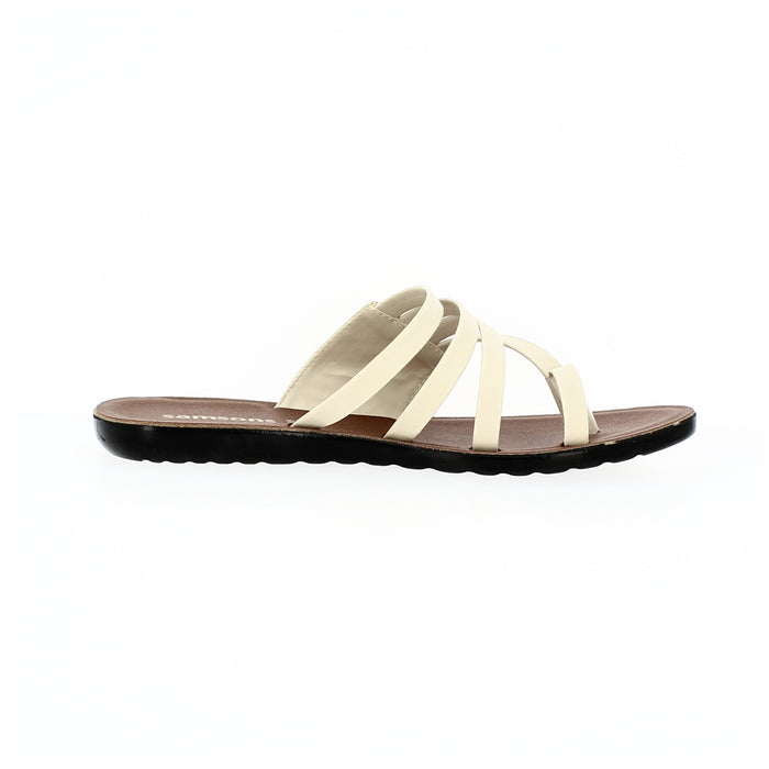 Samsons Women Casual Toe Ring Slippers Beige