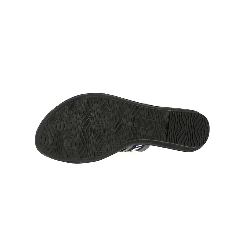 Samsons Women Casual Toe Ring Slippers Blue