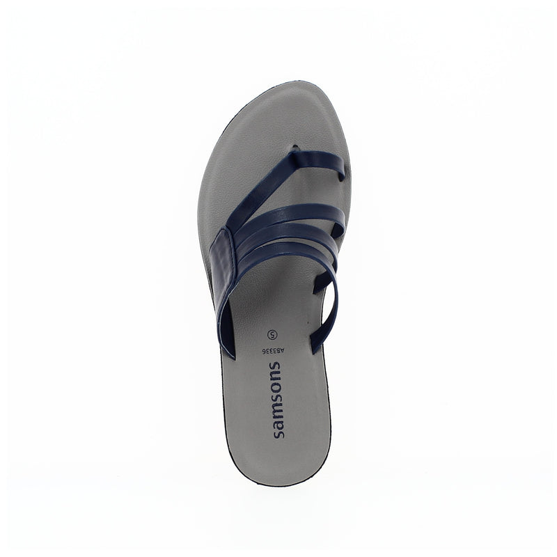 Samsons Women Casual Toe Ring Slippers Blue