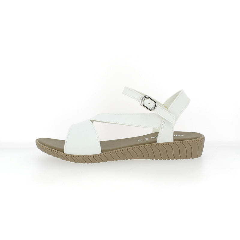 Samsons Women Slides Sandals White